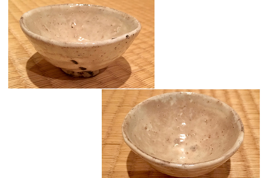 粉引作品の色変わりの様子画像