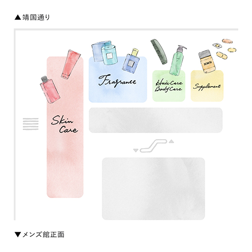 メンズ館店頭フロアマップ画像
