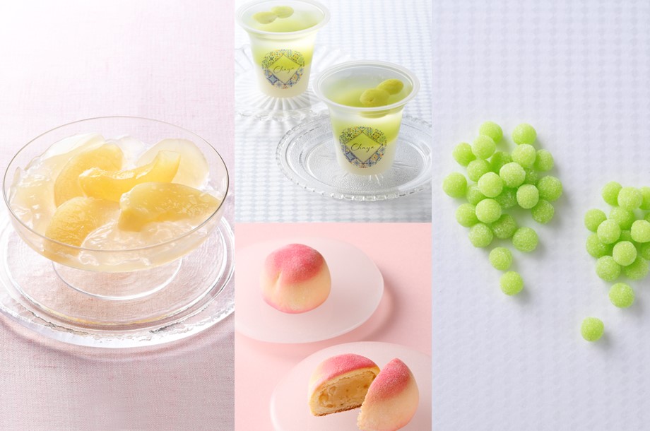 【菓遊庵 今月のお菓子】桃とぶどう