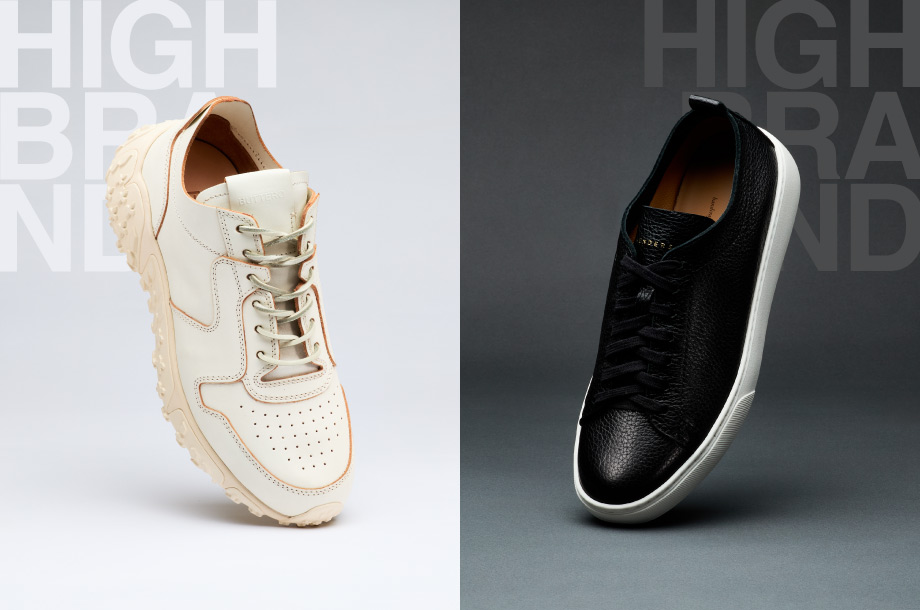 クラス感を備えたハイブランドのスニーカーの画像