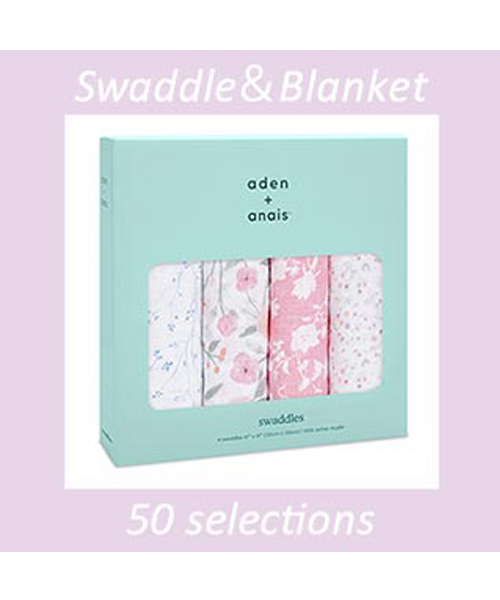 ＜エイデンアンドアネイ＞ モスリンスワドル（おくるみ）4枚入り　モン・フルールの画像