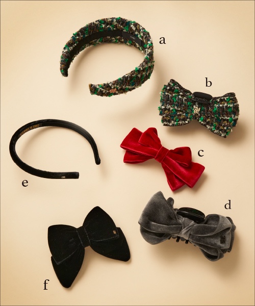 秋冬素材のヘアアクセサリーをアクセントにの画像