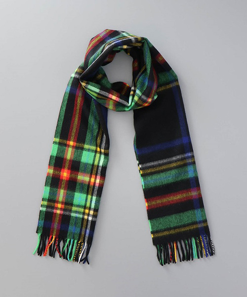 <ジョシュアエリス> カシミヤチェックマフラーの画像