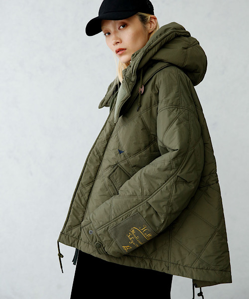 モッズコート ショート ナイロンの着用画像