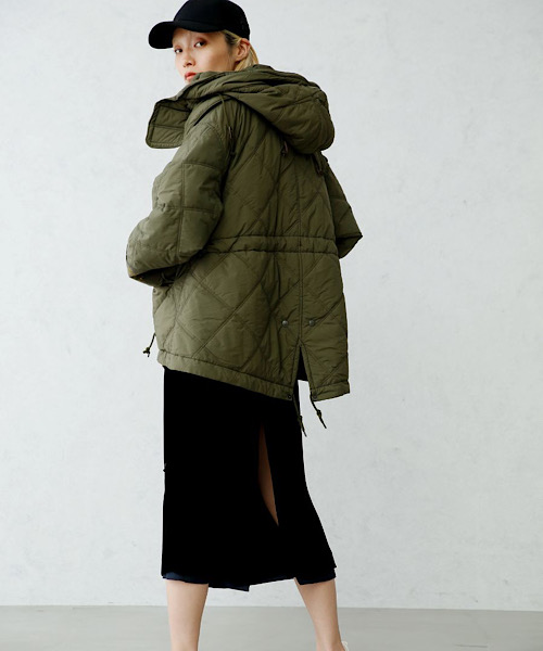 モッズコート ショート ナイロンの着用画像