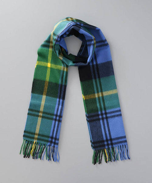 カシミヤチェックマフラーの画像