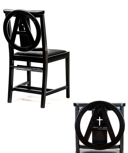 ＜UNDERCOVER/ アンダーカバー＞ A CHURCH CHAIR(BLACKのAマーク)の画像