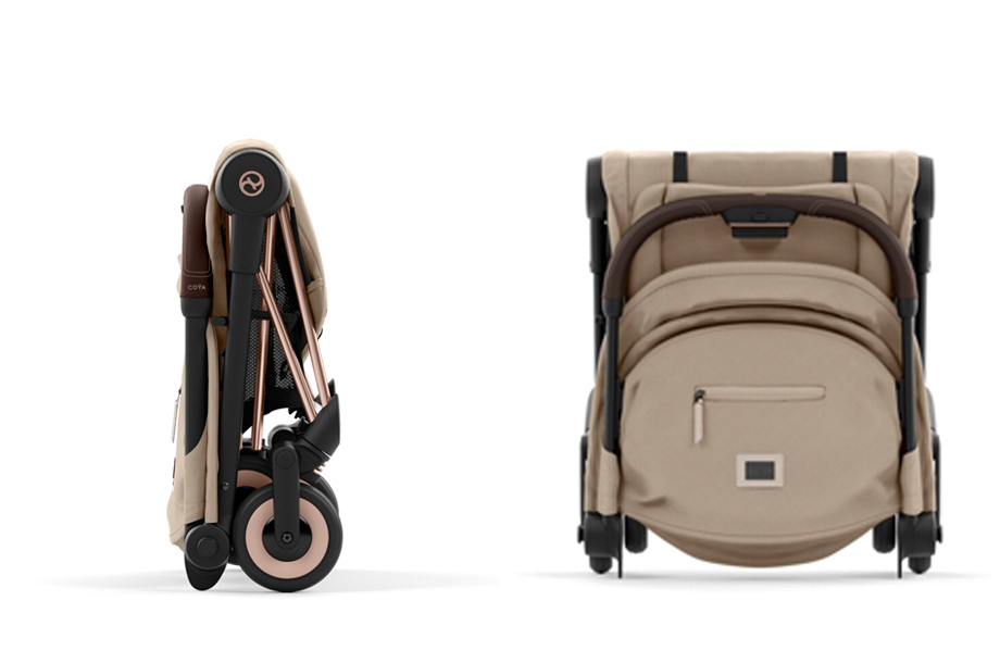 ＜サイベックス＞ベビーカーを折り畳んだ画像