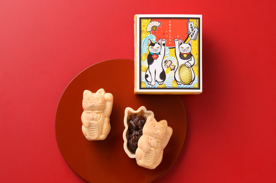 東京＜和三盆工芸菓子 象東＞まねきねこもなかの画像