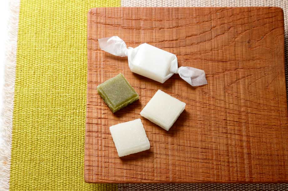 島根＜來間屋生姜糖本舗＞ひとくち生姜糖・抹茶糖の画像