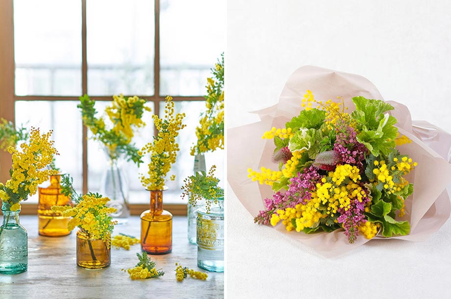 ミモザのブーケの画像