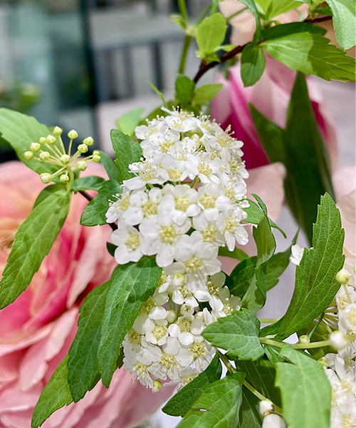 グリーンを活けている画像