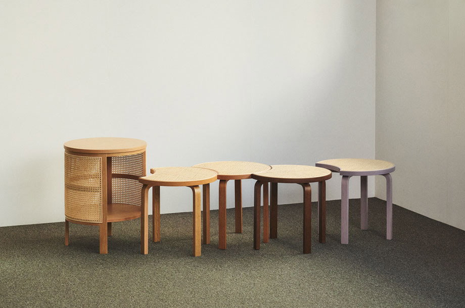 天童木工＞空間を自由に演出するラタンコネクトスツール by KASHIYUKA