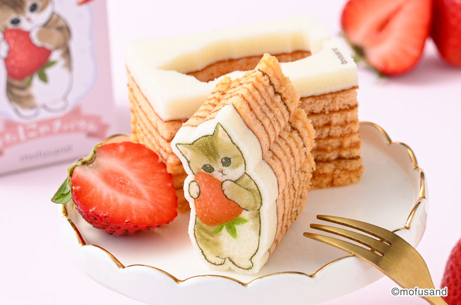 東京＜カタヌキヤ＞mofusand かたにゃきバウム いちごの画像