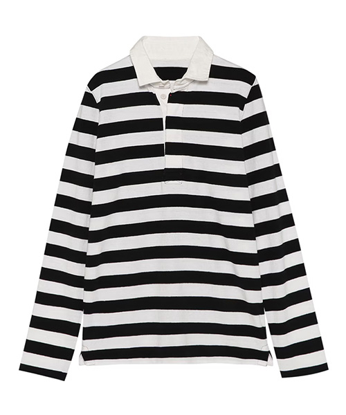 ＜マディソンブルー＞SLIM FIT RUGBY SHIRT COTTON BORDERの商品画像