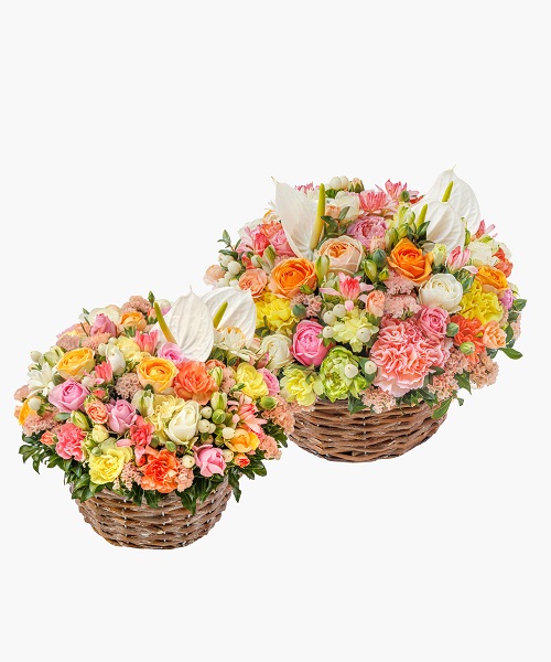 ＜ニコライ バーグマン フラワーズ ＆ デザイン＞プリザーブドフラワーキューブアレンジメントのイメージ画像