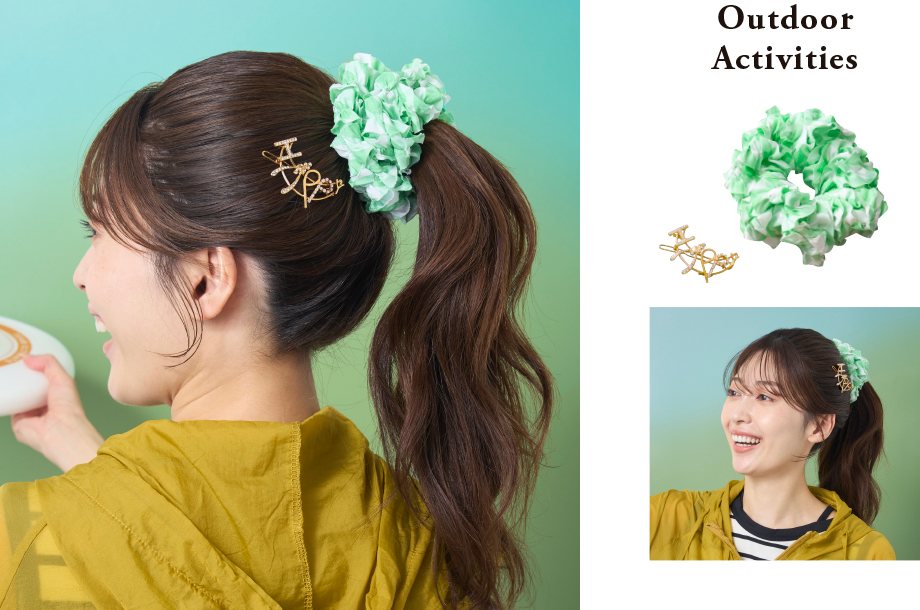 シンプルなポニーテールにはヘアピンのアクセントを！の画像