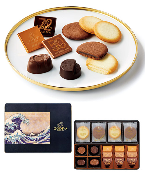 ＜ゴディバ＞冨嶽三十六景 神奈川沖浪裏 チョコレート&クッキー アソートメントの画像