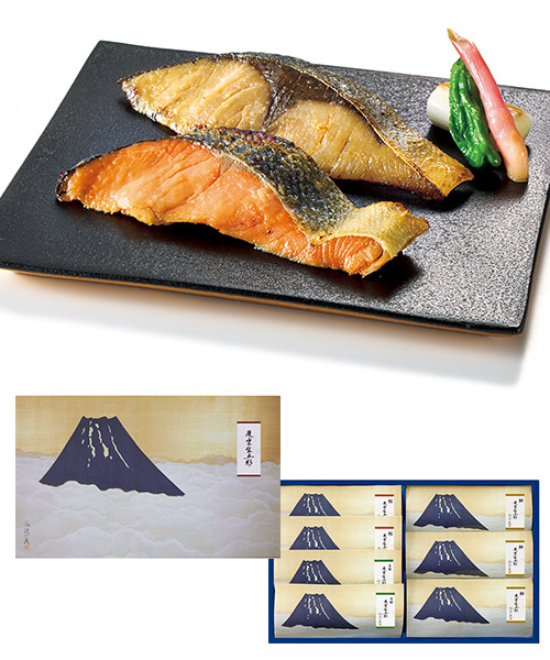 ＜京洛 辻が花＞雲中富士 レンジで北海道産柚香西京漬の画像