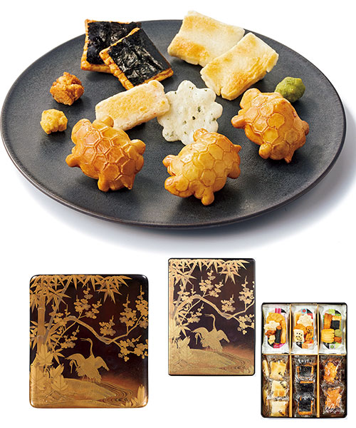 ＜がんこ職人＞松竹梅鶴蒔絵硯箱 吉祥揃の画像