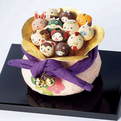 ＜めでたや＞十二支巾着松竹梅の画像