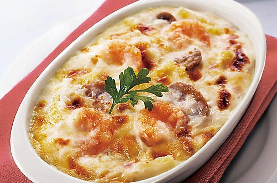 エビのマカロニグラタンの画像