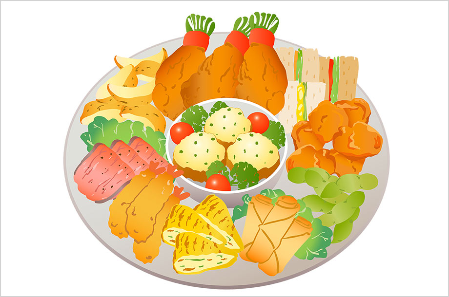 オードブルのイラスト