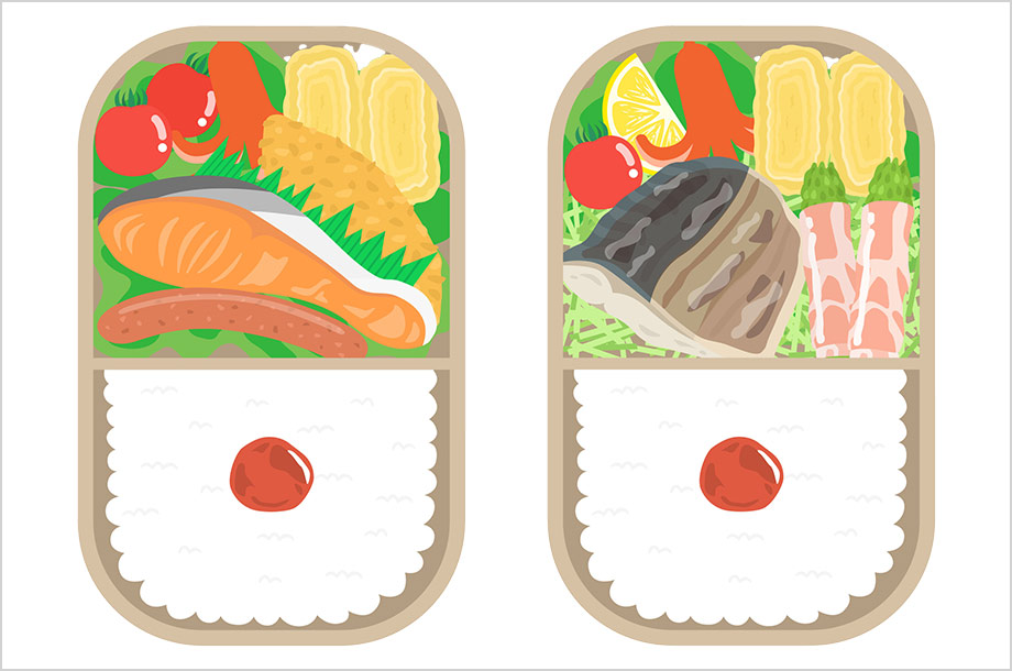 和食弁当のイラスト
