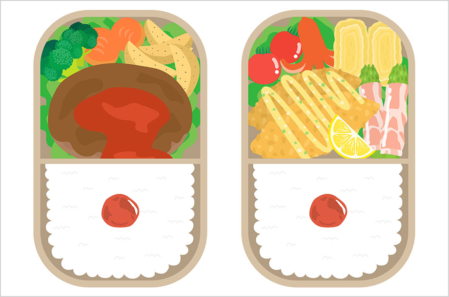 洋食弁当のイラスト