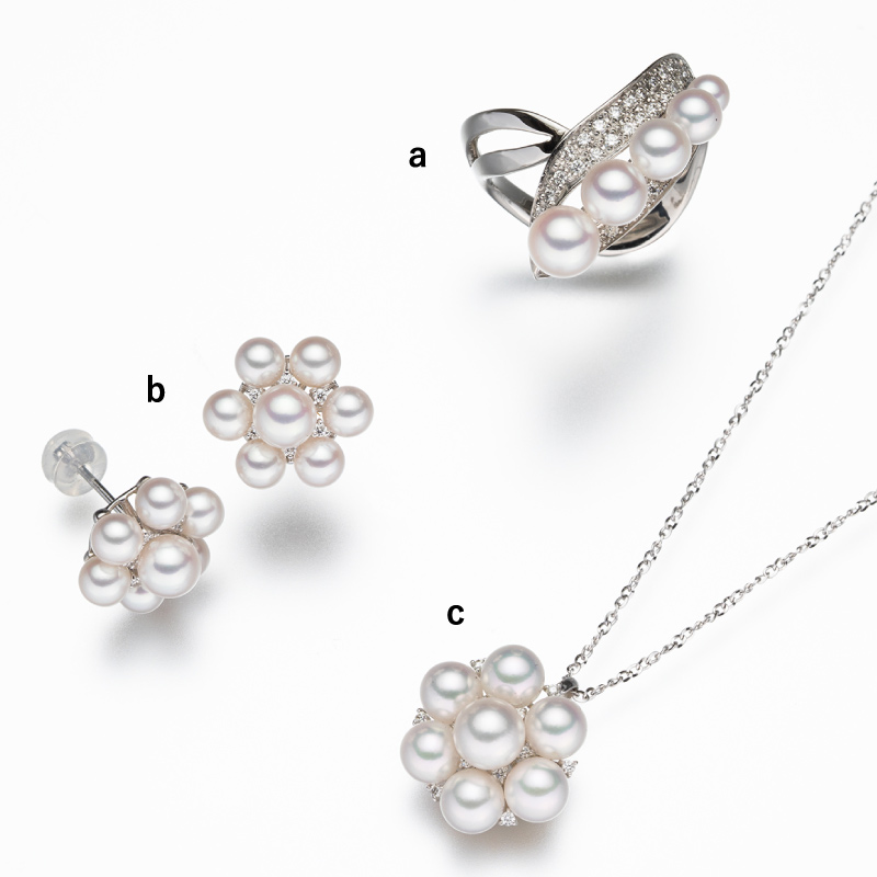 PEARL ＆ CORAL EXHIBITION ～海のキセキ～_アコヤパールリング・ピアス・ペンダントの画像