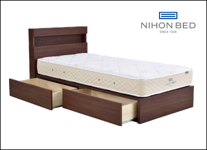 オータムリビングバザール_＜日本ベッド＞シングルベッド(引出付)の画像