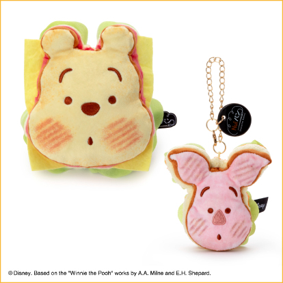DISNEY WINNIE THE POOH FESTIVAL 2025｜銀座三越の画像_左：NuiパンぬいぐるみS サンドウィッチ プー 右：Nuiパンチェーンストラップマスコット サンドウィッチ ピグレット