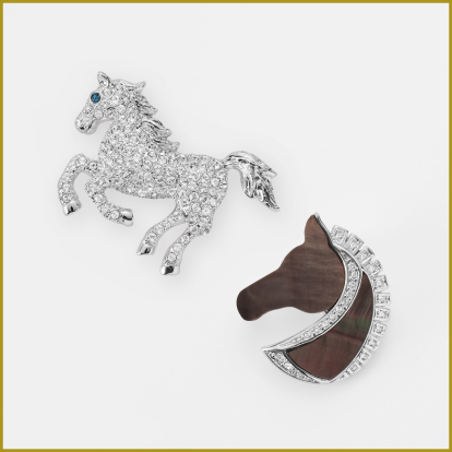 日本橋三越の迎春_＜ヴァンドームブティック＞馬ブローチの画像