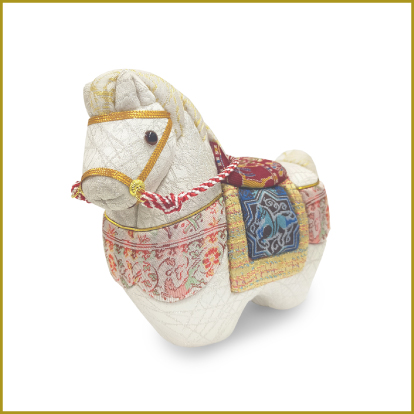 日本橋三越の迎春_＜龍村美術織物＞木目込人形 干支「午」の画像