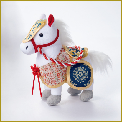 日本橋三越の迎春_＜龍村美術織物＞干支マスコット「午」の画像