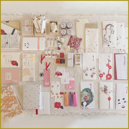 日本橋三越の迎春_＜和詩倶楽部＞ぽち袋・懐柄紙・一筆箋の画像