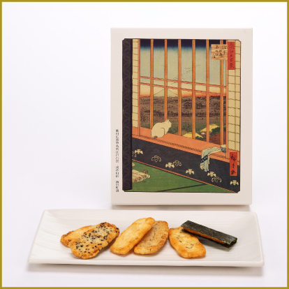 日本橋三越の迎春_＜王様堂本店＞昔かきもち格子戸の画像