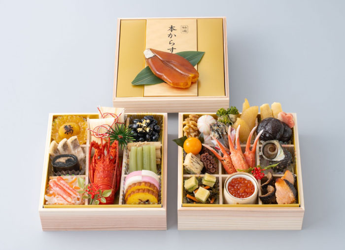 大歳の市_＜紅はし＞和三段重 福寿（ふくじゅ）の画像