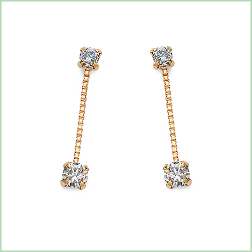 オールアクセサリーバーゲン_K18YGダイヤモンドピアスの画像