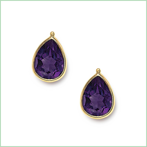 オールアクセサリーバーゲン_K18YGアメシストピアスの画像