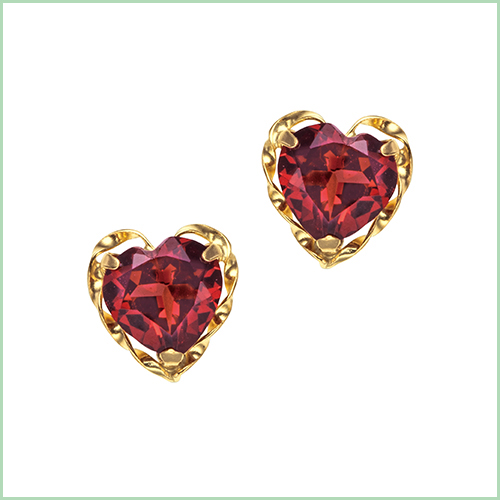 オールアクセサリーバーゲン_K18YGガーネットピアスの画像