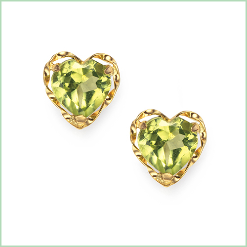 オールアクセサリーバーゲン_K18YGペリドットピアスの画像