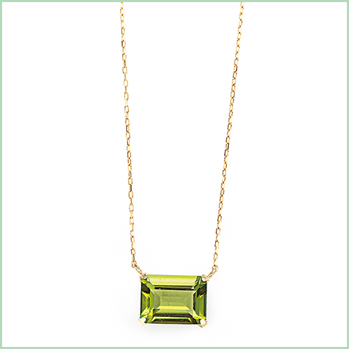 オールアクセサリーバーゲン_K18YGペリドットネックレスの画像