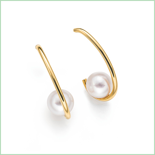 オールアクセサリーバーゲン_K18YGアコヤパールピアスの画像