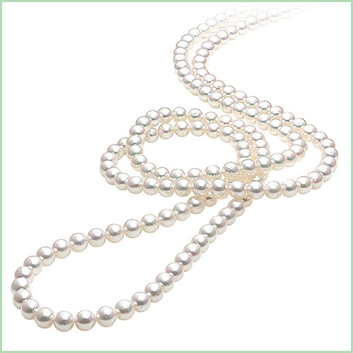 オールアクセサリーバーゲン_SVアコヤパールロングネックレスの画像