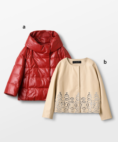 SALE メンズ＆レディースウインターファッションバザール_レザーダウンジャケット・レザージャケットの画像