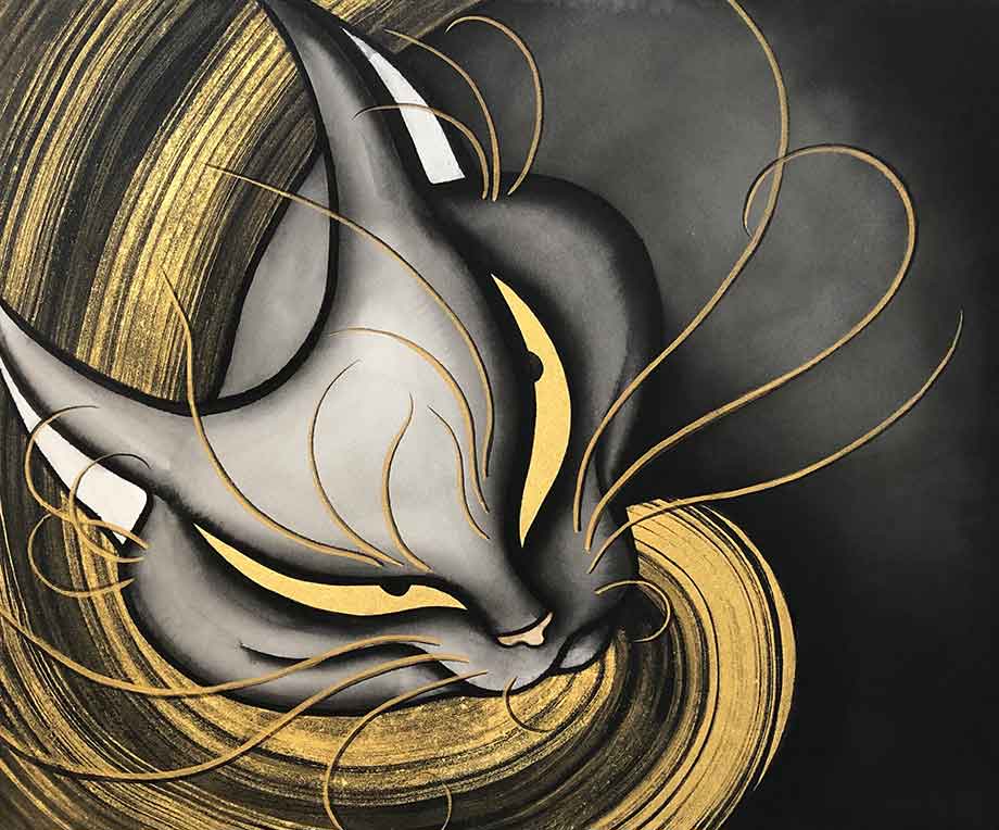 ART SAFARI_溝口 まりあ 「破魔猫図(はまびょうず)」の画像