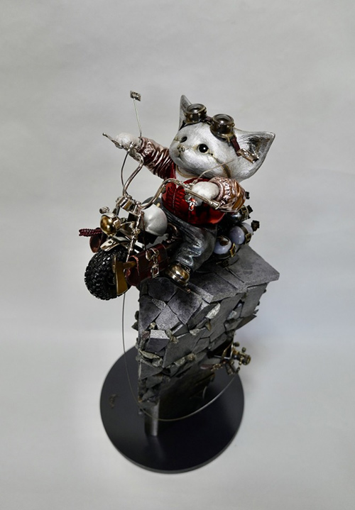 ART SAFARI_祝迫 芳郎 「Dry World～バイク・スナネコ～No,0001」の画像