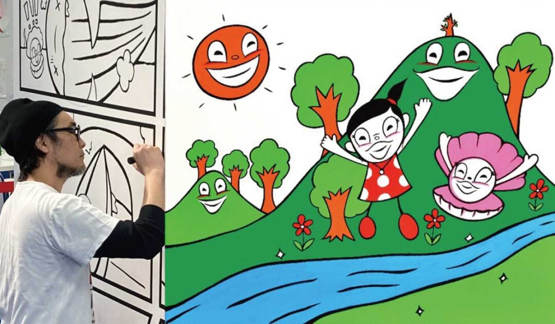 真珠展_絵本作家ナガイツトム氏によるライブペイントの画像
