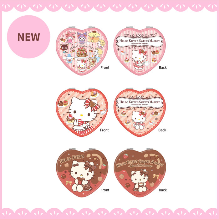 HELLO KITTY’ S SWEETS MARKET_コンパクトハートミラーの画像